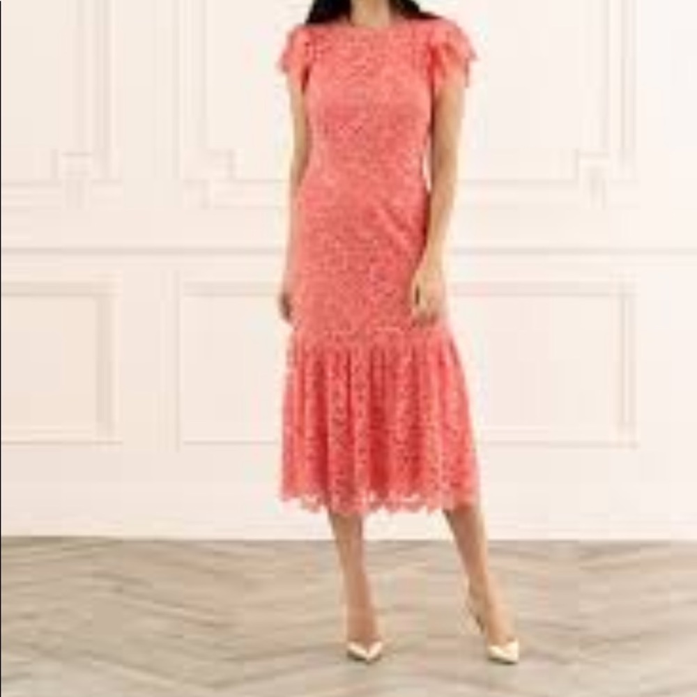 Rachel Parcell strawberry lace midi dress